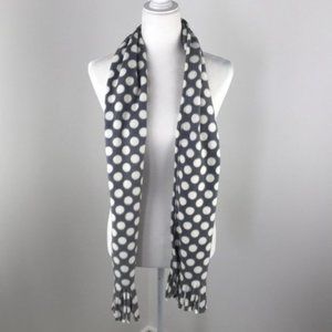 Grey & White Polka Dot Soft Scarf